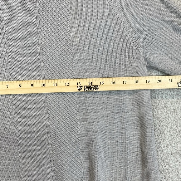 J. Jill tunic sweater soft gray L cotton blend longer length lightweight - Picture 4 of 11